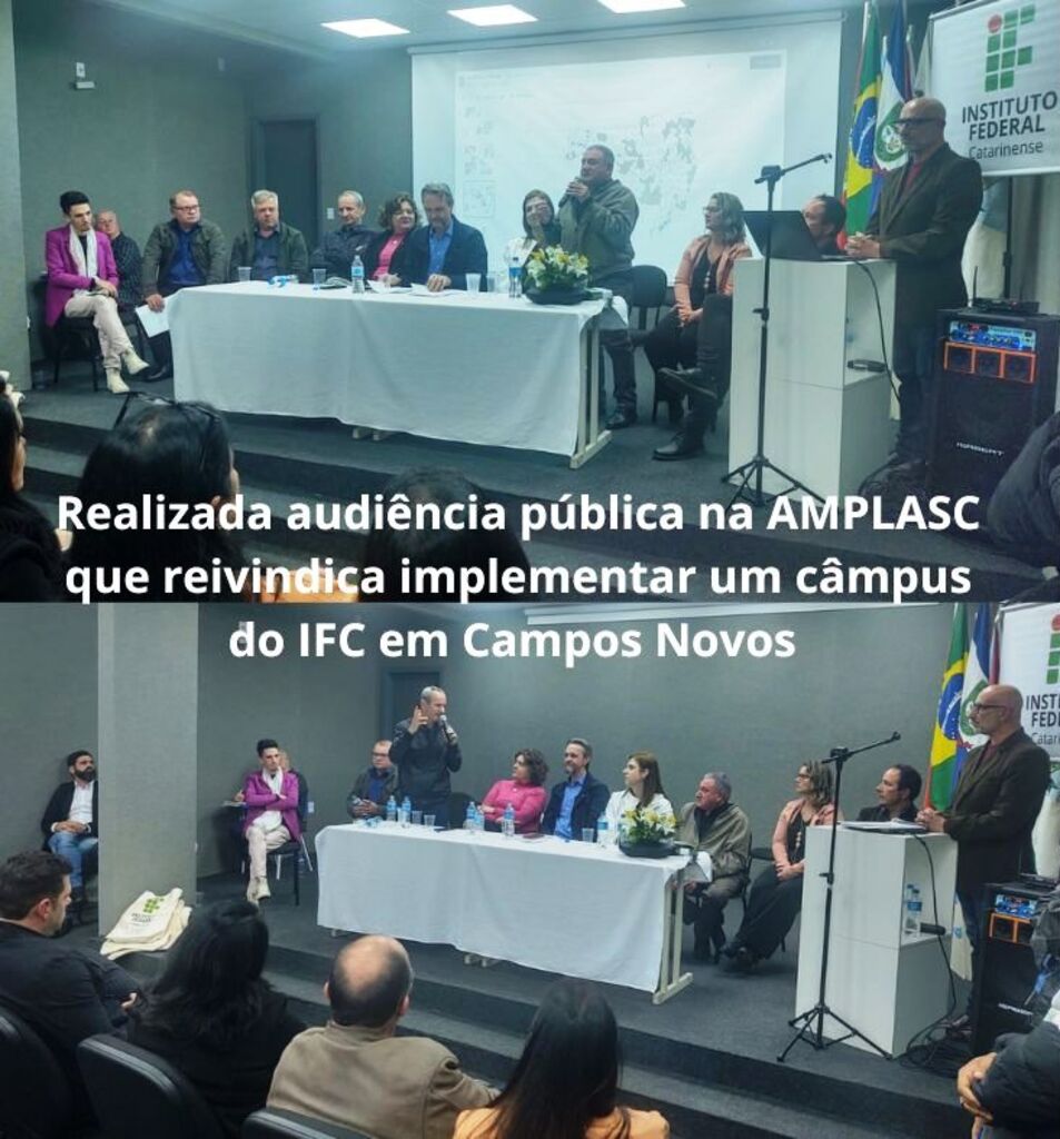 Realizada audiência pública na AMPLASC que reivindica implementar um câmpus do IFC em Campos Novos