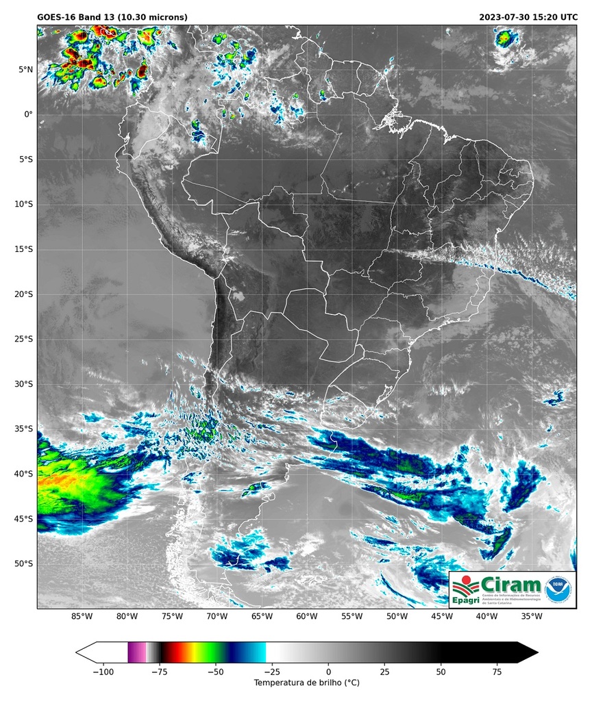 satélite GOES16, operada pela NOAA - 