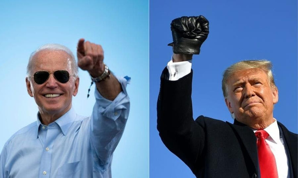 Biden e Trump estão empatados na corrida eleitoral americana