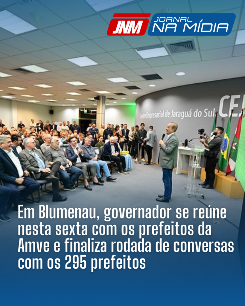 Em Blumenau, governador se reúne nesta sexta com os prefeitos da Amve e finaliza rodada de conversas com os 295 prefeitos