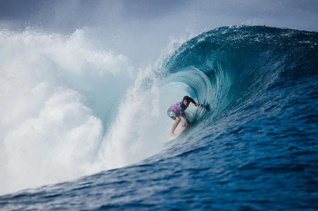  - Gabriel Medina em ação no Taiti — Foto: WSL/Dunbar