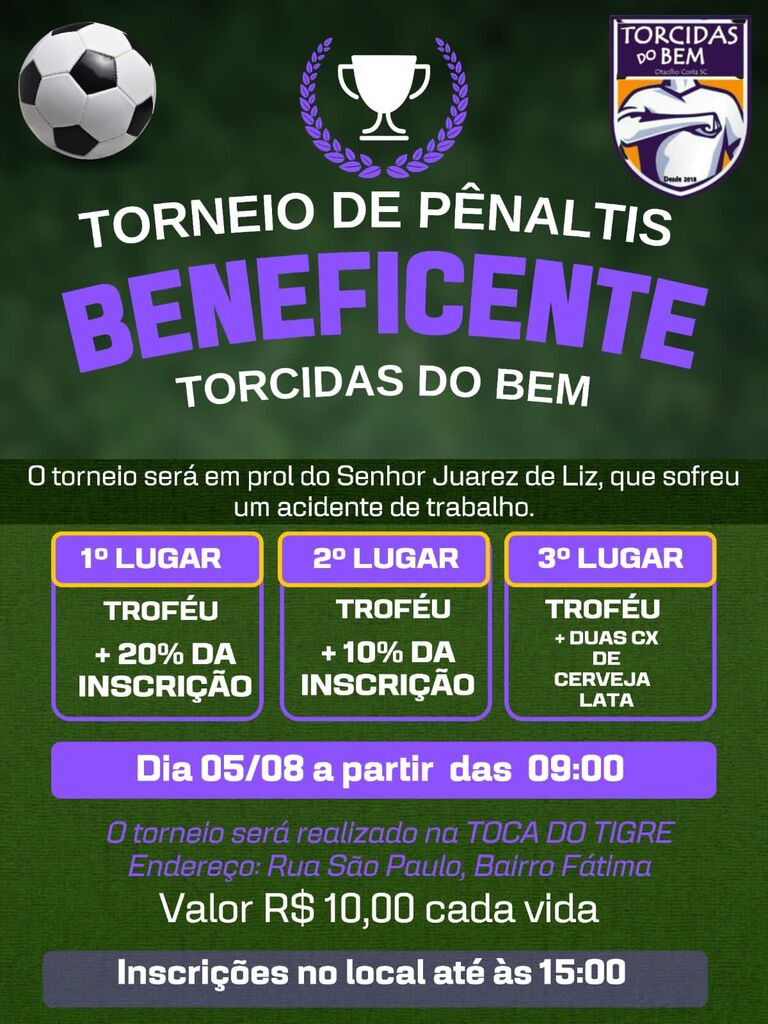 Torcidas do Bem organiza Torneio de Pênaltis beneficente