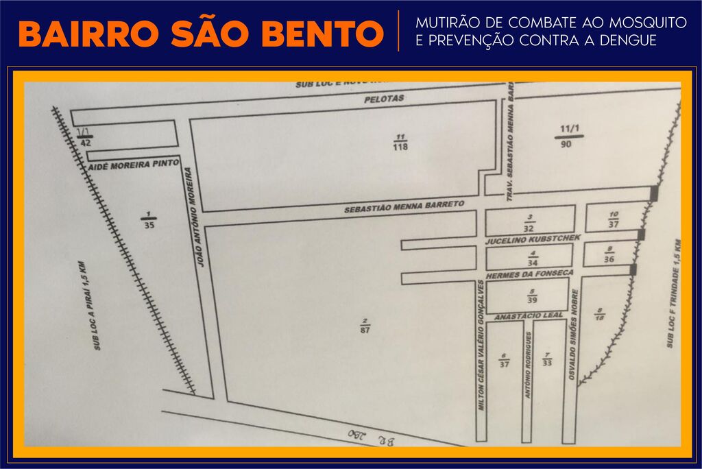 SAÚDE REALIZARÁ MUTIRÃO CONTRA A DENGUE NO BAIRRO SÃO BENTO.