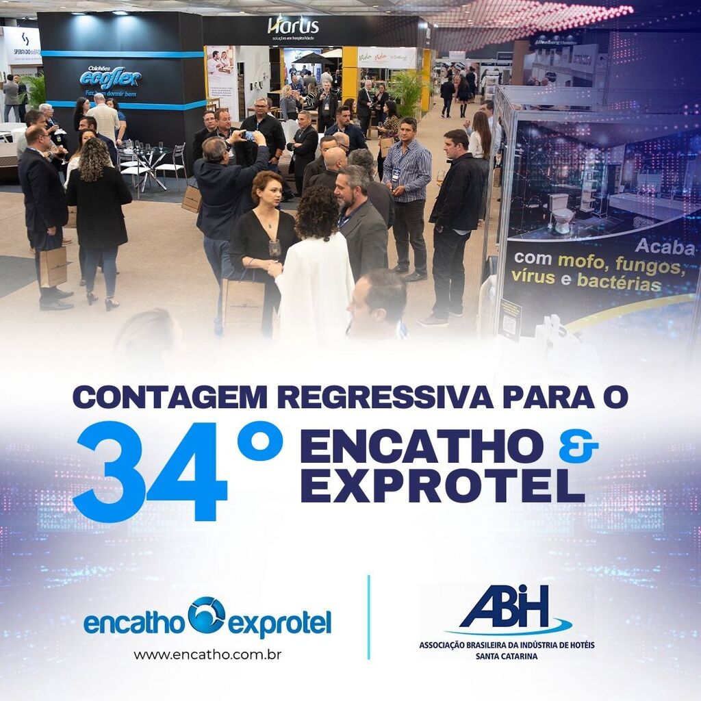 Contagem Regressiva para o 34º Encatho & Exprotel, o maior encontro de turismo e hotelaria do sul do Brasil!