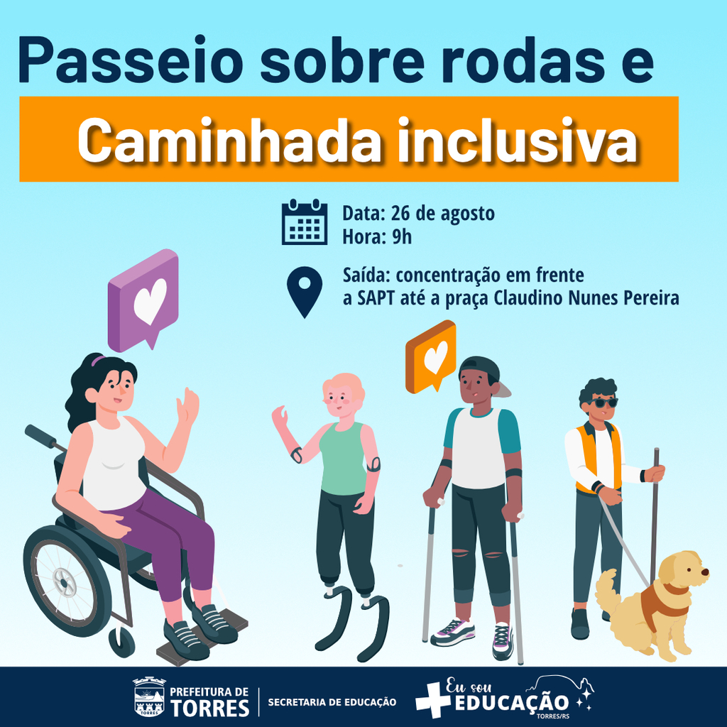 NA SEMANA DA PESSOA COM DEFICIÊNCIA, TORRES PROMOVE PASSEIO SOBRE RODAS E CAMINHADA INCLUSIVA