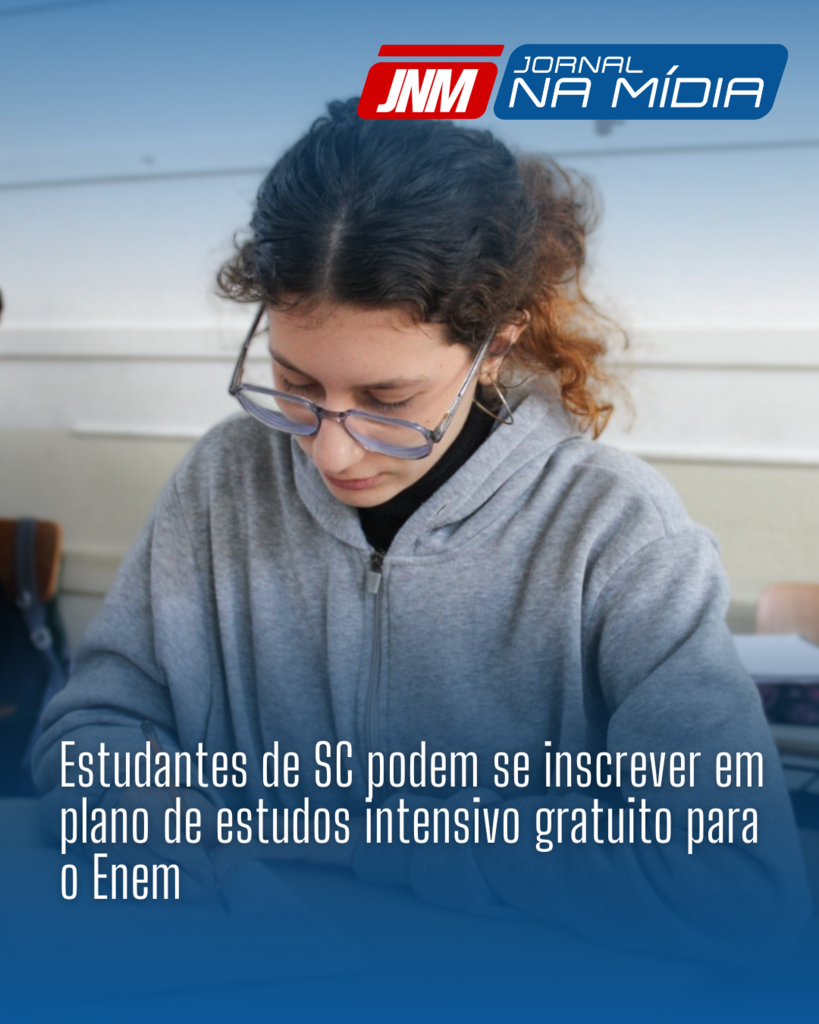 Estudantes de SC podem se inscrever em plano de estudos intensivo gratuito para o Enem