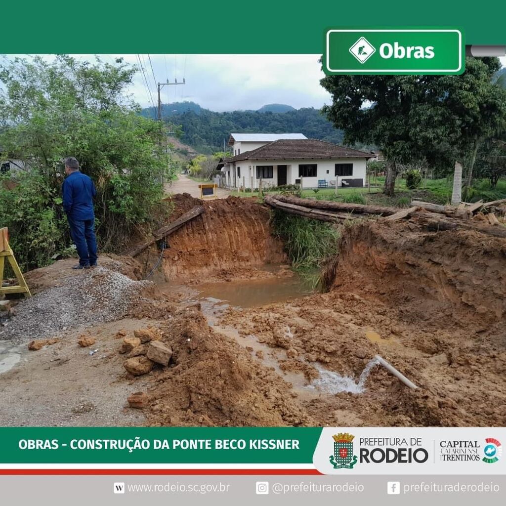 OBRAS PARA INSTALAÇÃO DE NOVA PONTE NO BECO KISNER SÃO INICIADAS