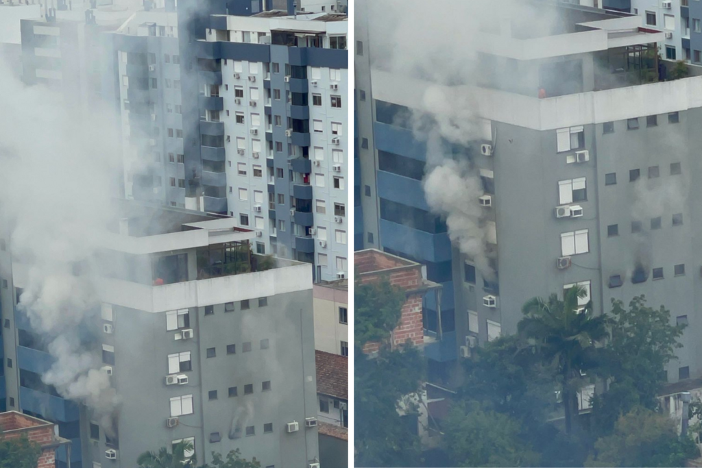 Incêndio destrói quarto em apartamento no Bairro Bonfim em Santa Maria