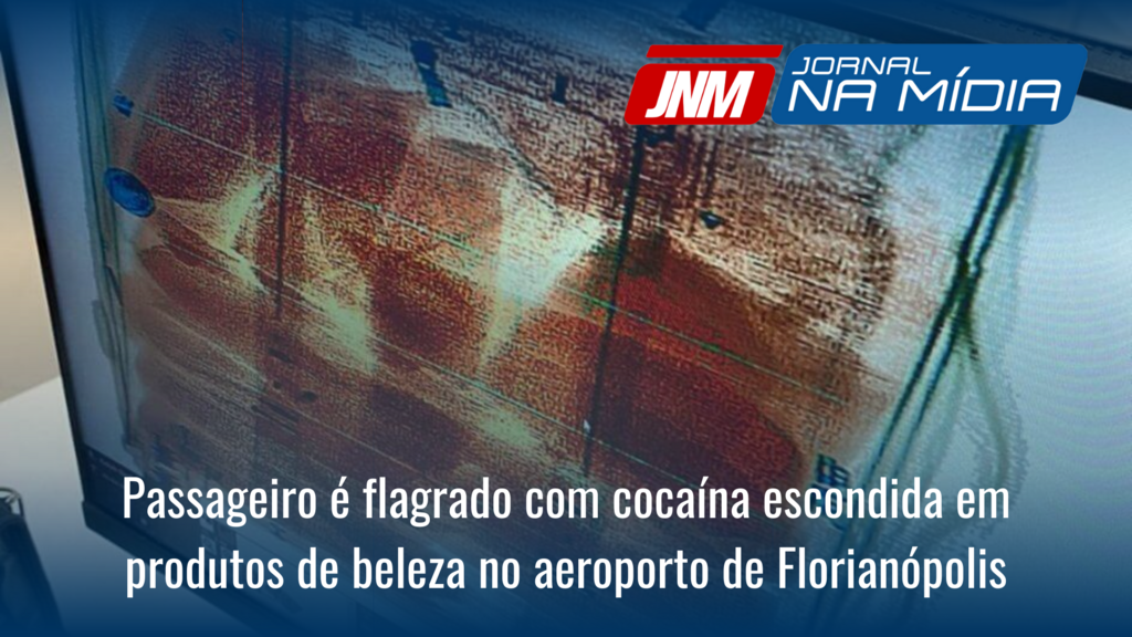 Passageiro é flagrado com cocaína escondida em produtos de beleza no aeroporto de Florianópolis