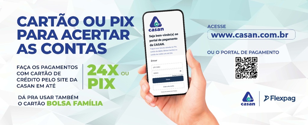 CASAN lança pagamento de faturas online com Cartão de Crédito e Pix