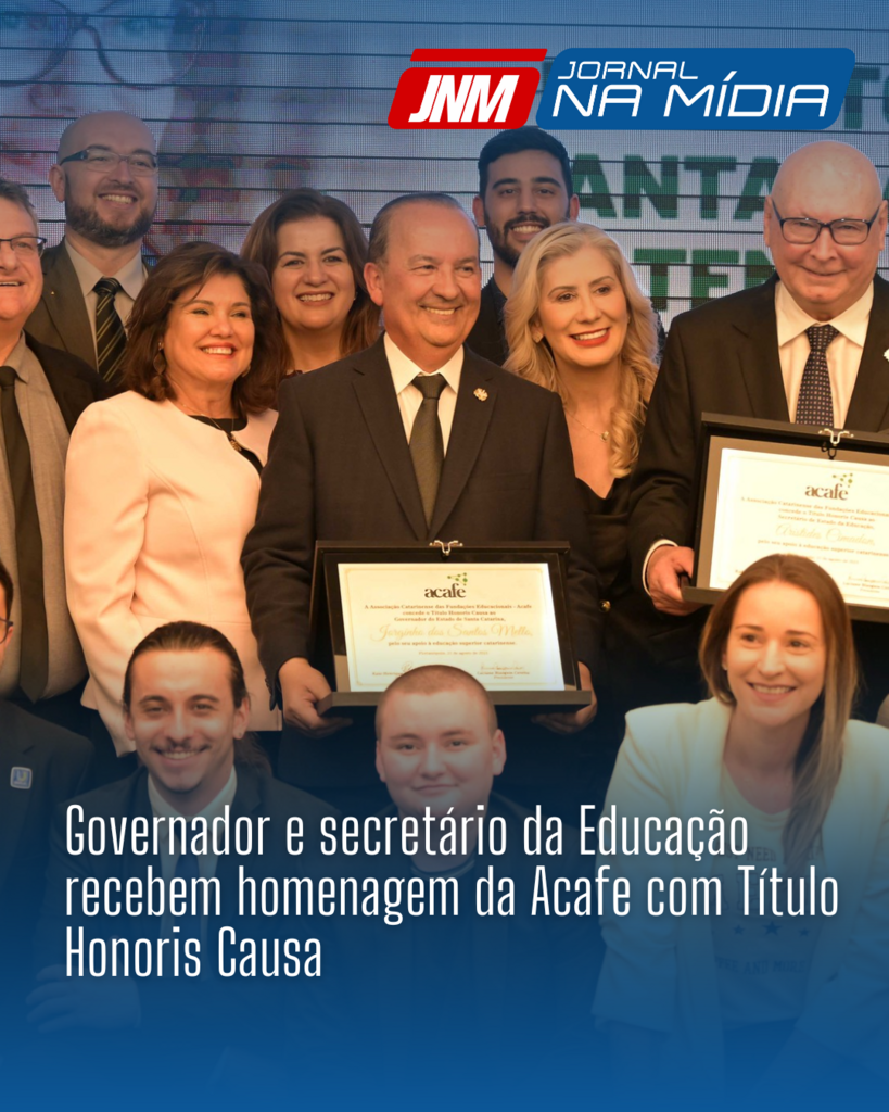 Governador e secretário da Educação recebem homenagem da Acafe com Título Honoris Causa