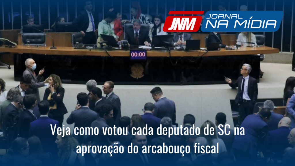 Veja como votou cada deputado de SC na aprovação do arcabouço fiscal