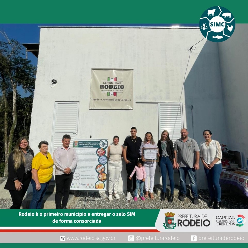 RODEIO É O PRIMEIRO MUNICÍPIO A ENTREGAR O SELO SIM DE FORMA CONSORCIADA