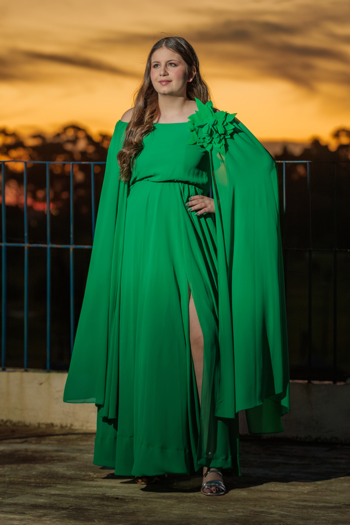 A debutante Luisa Olivé Leite Halal, na recente tarde de moda no Dunas