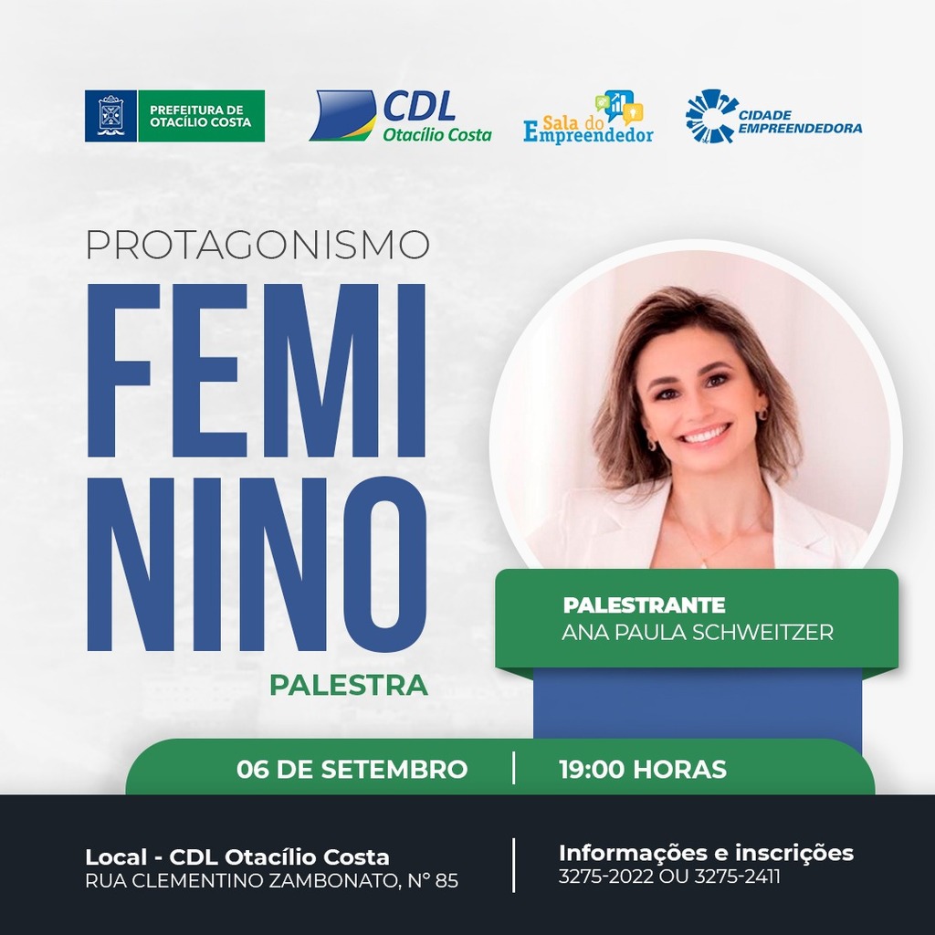 Sebrae realiza palestra sobre protagonismo feminino em Otacílio Costa