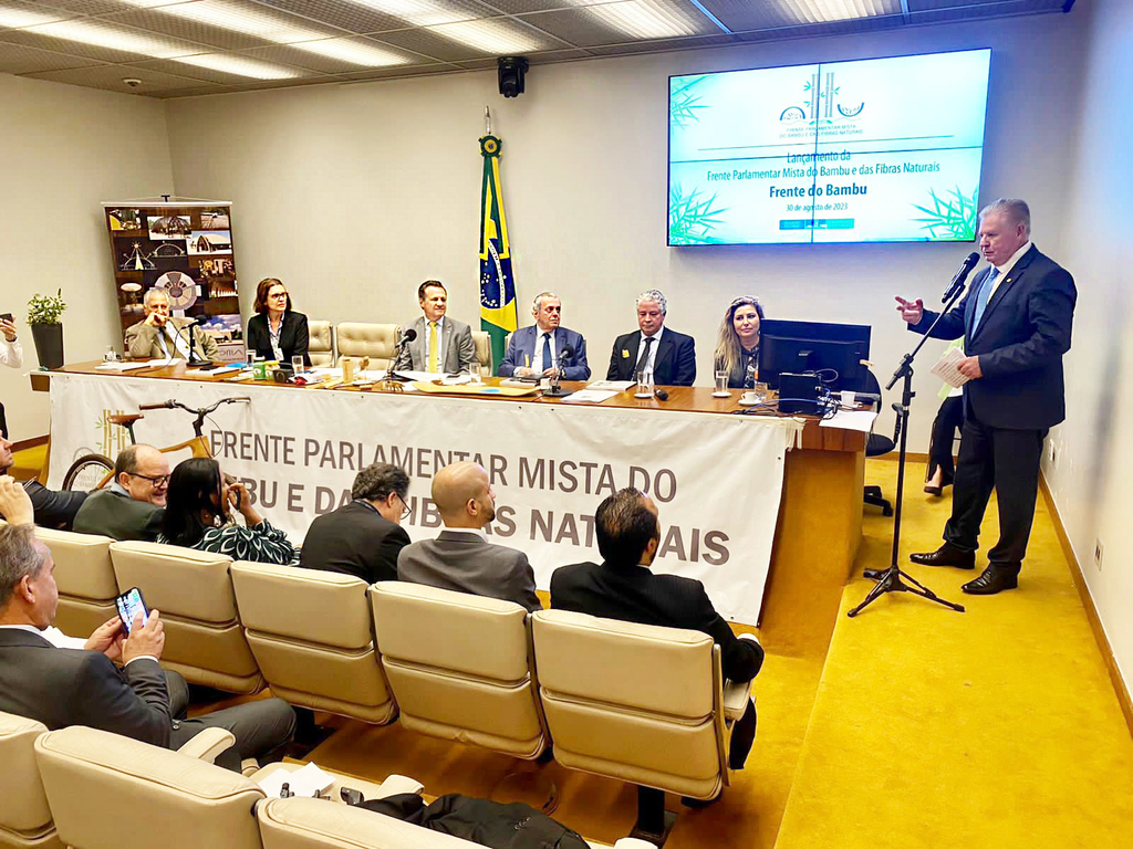 Deputado Berlanda participa na Câmara dos Deputados em Brasília do lançamento da Frente Parlamentar Mista do Bambu e Fibras Naturais