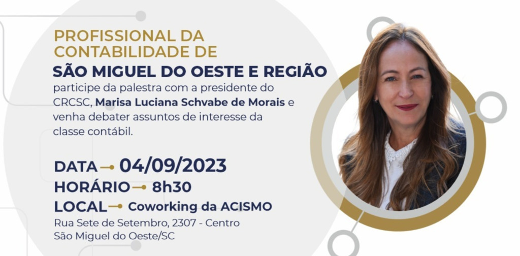 CRCSC promove evento para profissionais da contabilidade em São Miguel do Oeste e Itapiranga