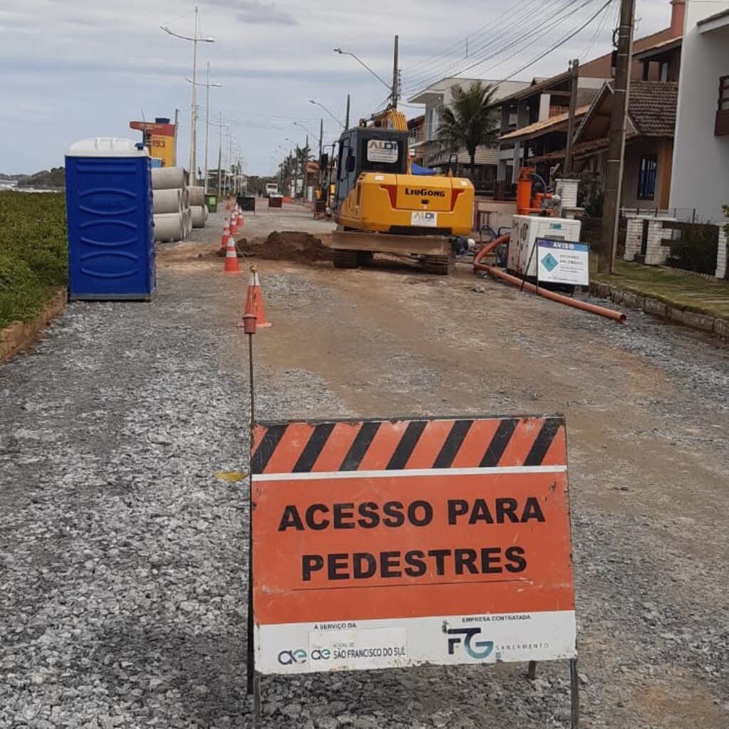 Águas de São Francisco do Sul segue com obras de esgotamento sanitário no bairro Ubatuba