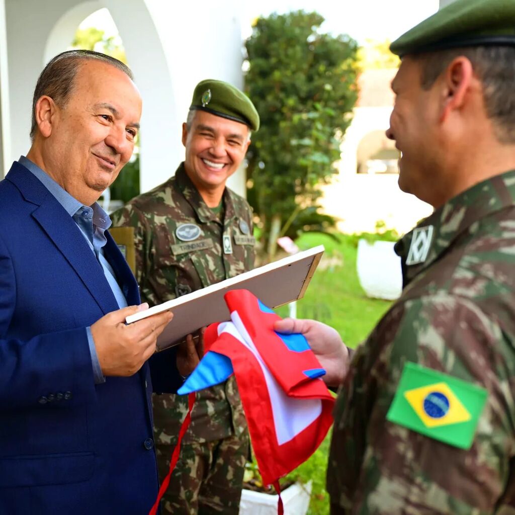 Tiro de Guerra de Joaçaba participa de homenagem do Exército ao governador de SC