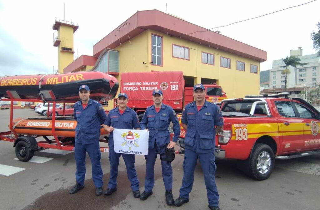 Equipes especializadas do Corpo de Bombeiros Militar de SC são acionadas para apoio ao Rio Grande do Sul