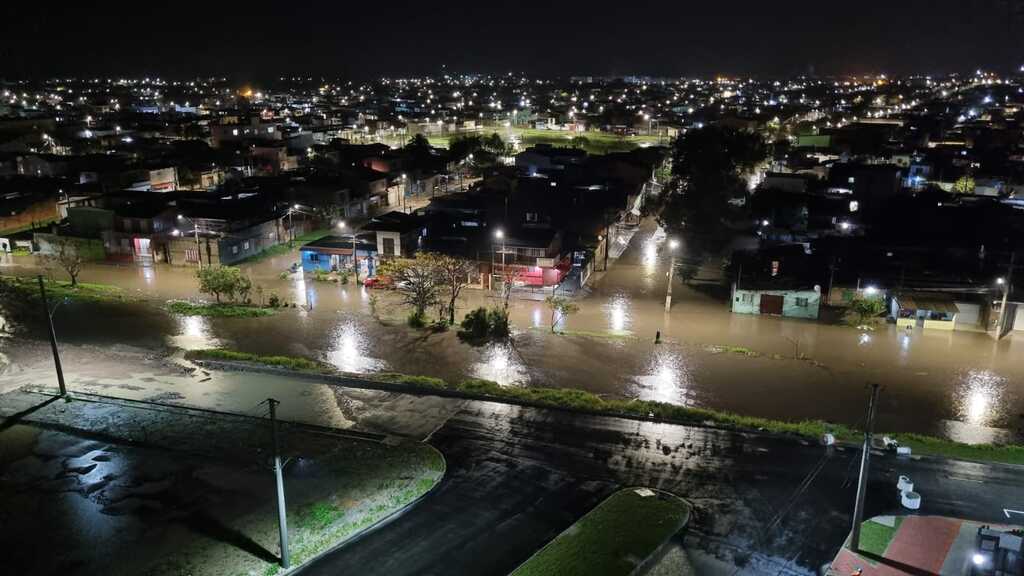 Acumulado da chuva chega a 165 milímetros no Arroio Moreira, em Pelotas