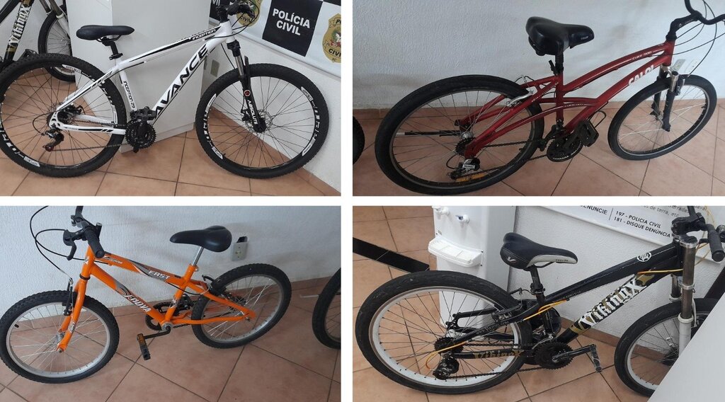  - Bicicletas foram localizadas na casa de uma das crianças (Foto: Polícia Militar)