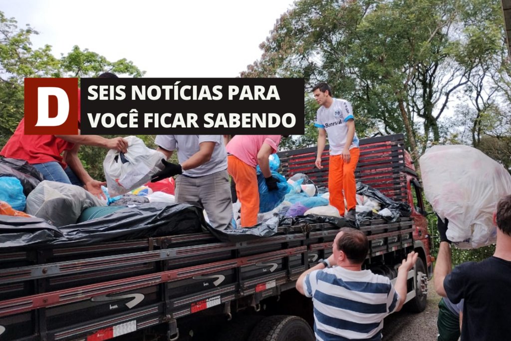 título imagem Sete caminhões devem sair de Santa Maria com doações para o Vale do Taquari e outras 5 notícias