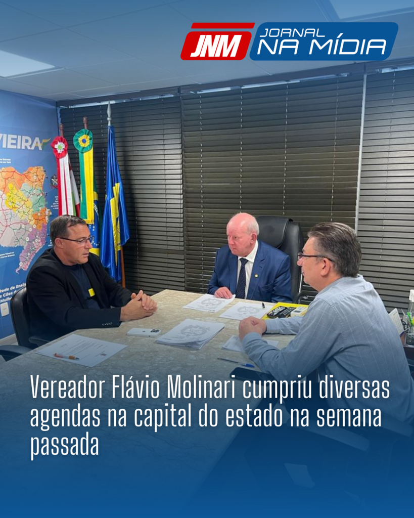 Vereador Flávio Molinari cumpriu diversas agendas na capital do estado na semana passada