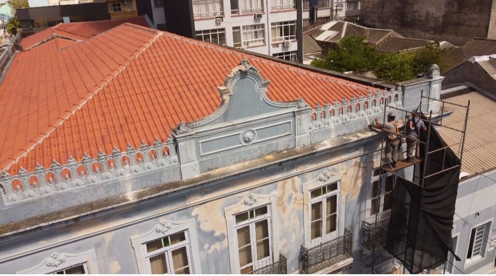 Divulgação Santa Fé Produtora - DP - Prédio está passando por processo de restauro e requalificação desde 2022