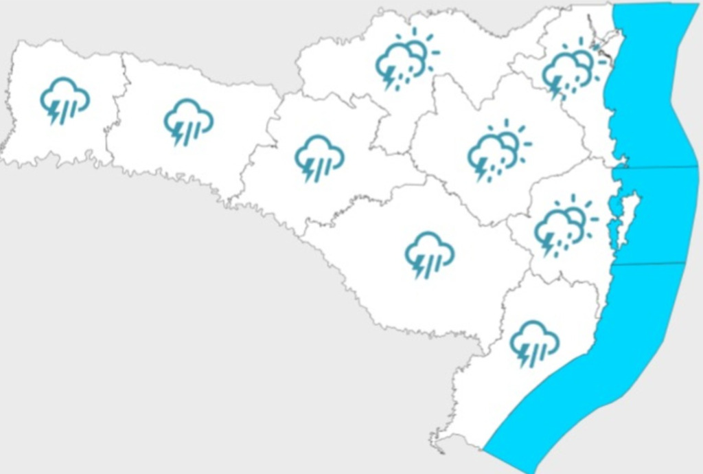 Avanço de frente fria favorece a ocorrência de temporais