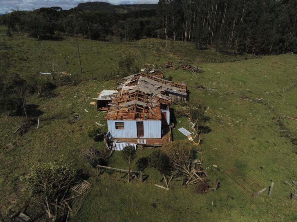 Foto: Grupo de Apoio a Desastres (Gade)/Divulgação - Registros em plano aberto mensuram áreas afetadas no Vale do Taquari.