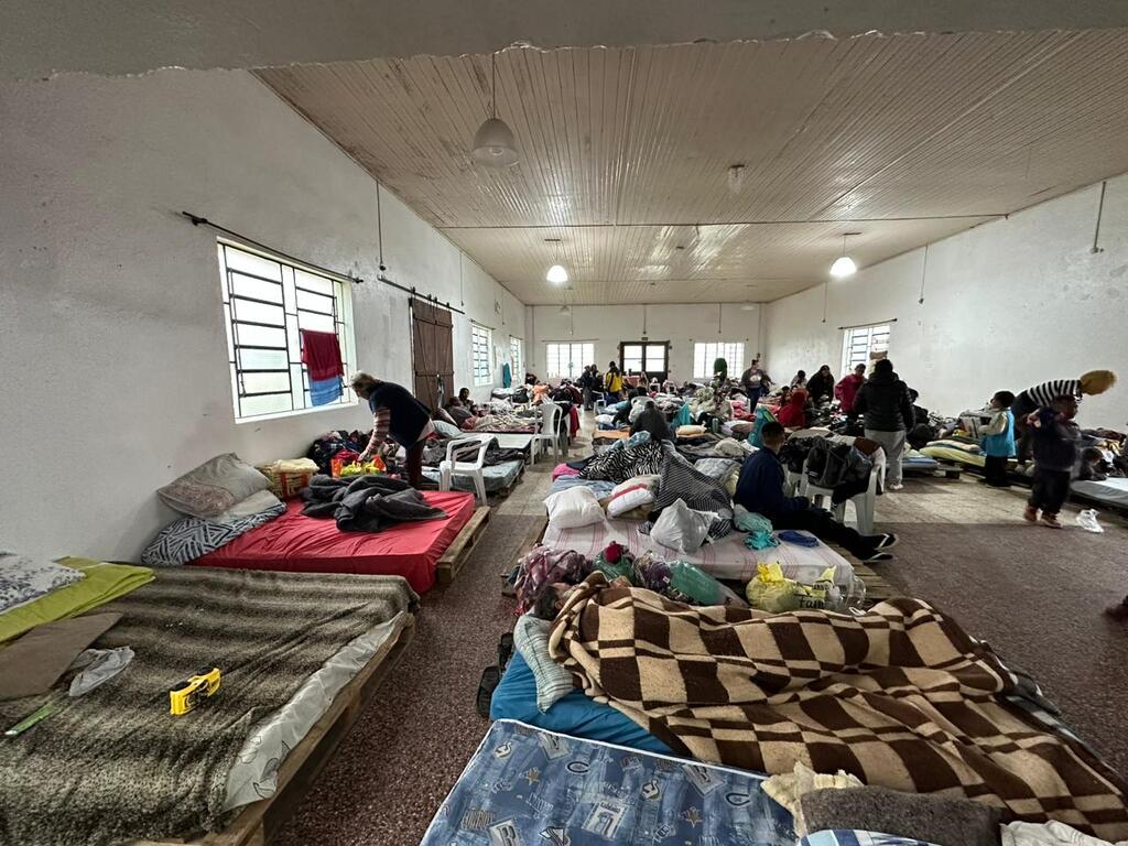Foto: Raquel Thormann - Alojamento montado em Rio Grande estava com sua capacidade máxima
