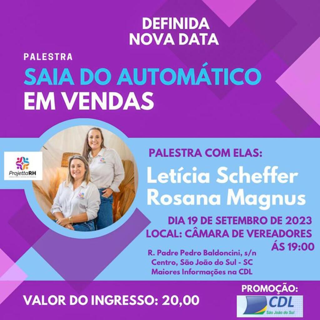 CDL DE SÃO JOÃO DO SUL PROMOVE PALESTRA