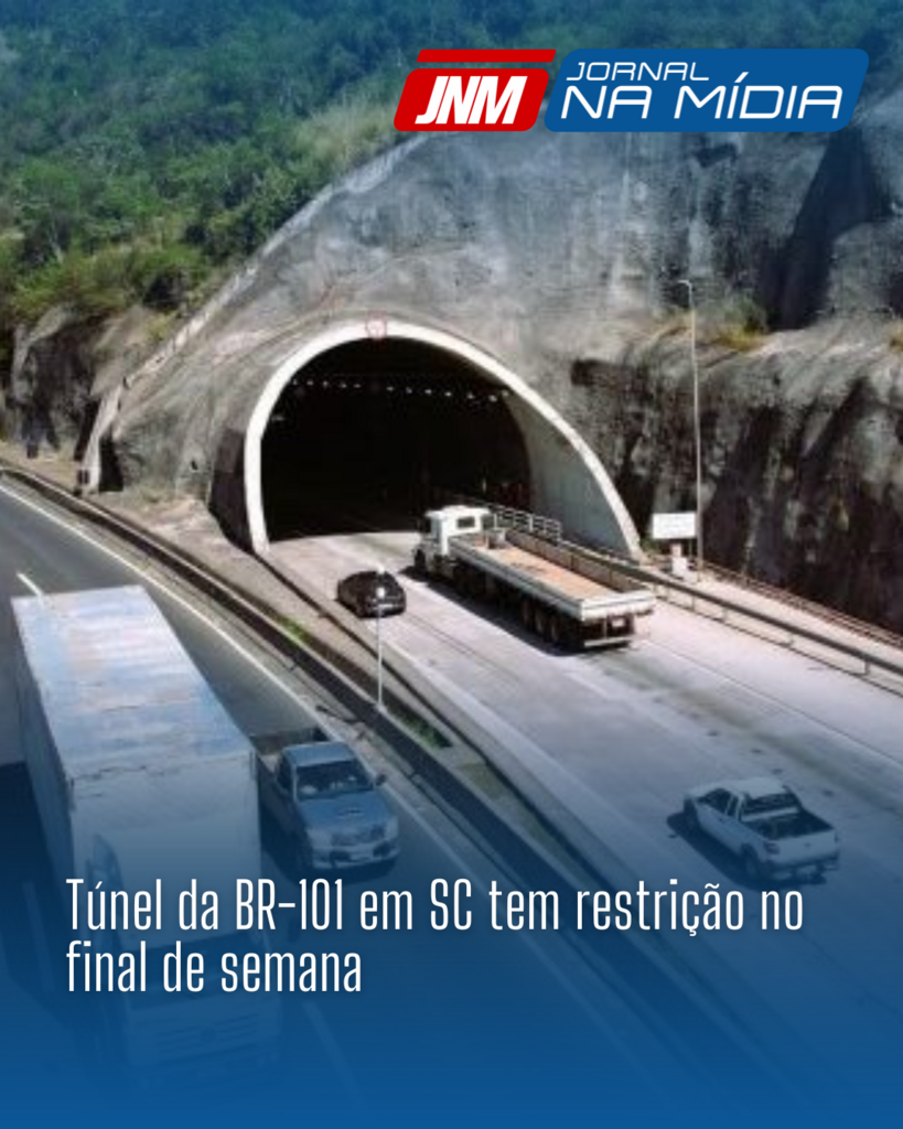 Túnel da BR-101 em SC tem restrição no final de semana