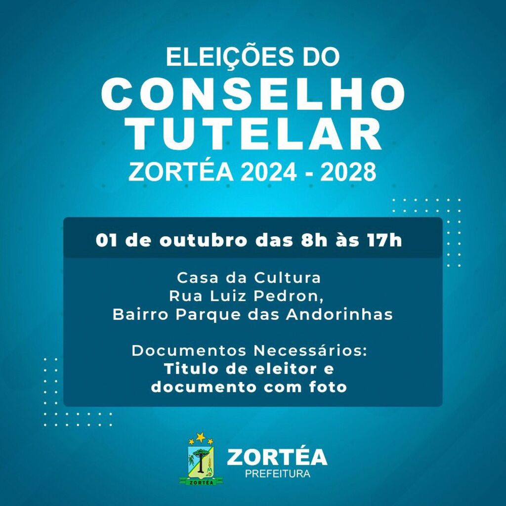 Eleições do Conselho Tutelar acontecem em 1º de outubro