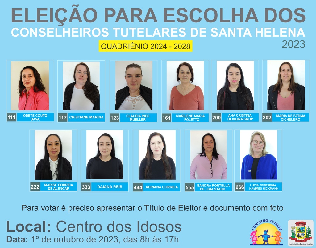 Onze candidatas disputam vagas para conselheiras tutelares em Santa Helena