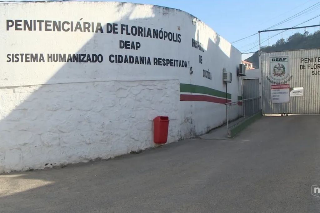  - Penitenciária de Florianópolis, onde houve inspeção — Foto: Reprodução/NSC TV/Arquivo