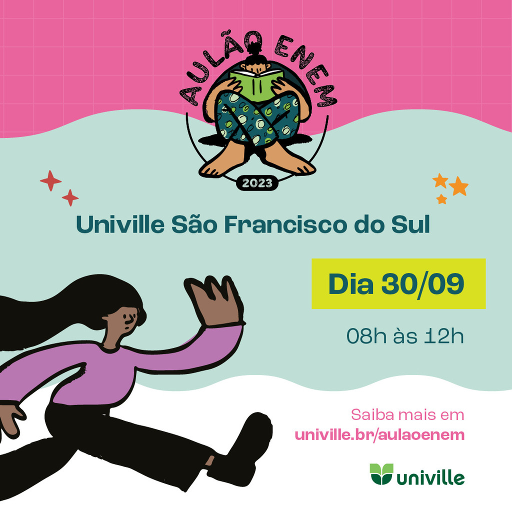 Univille promove Aulão Enem Gratuito dia 30/09 em São Francisco do Sul