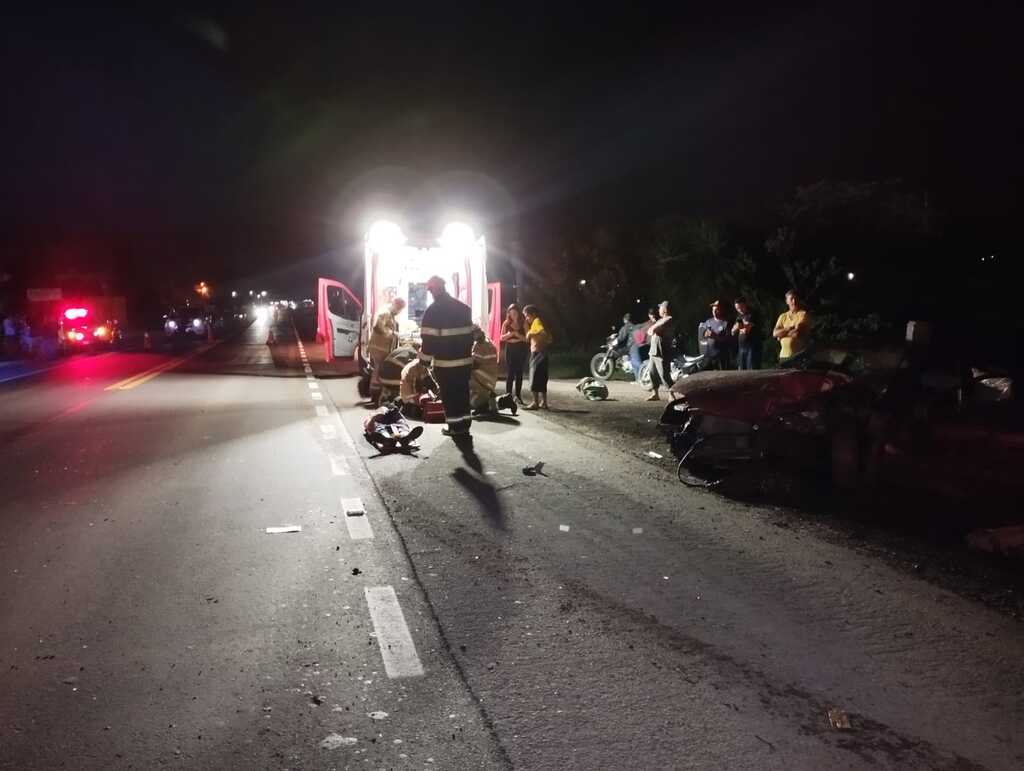 Colisão entre dois carros deixa cinco pessoas feridas na BR-392, em Santa Maria