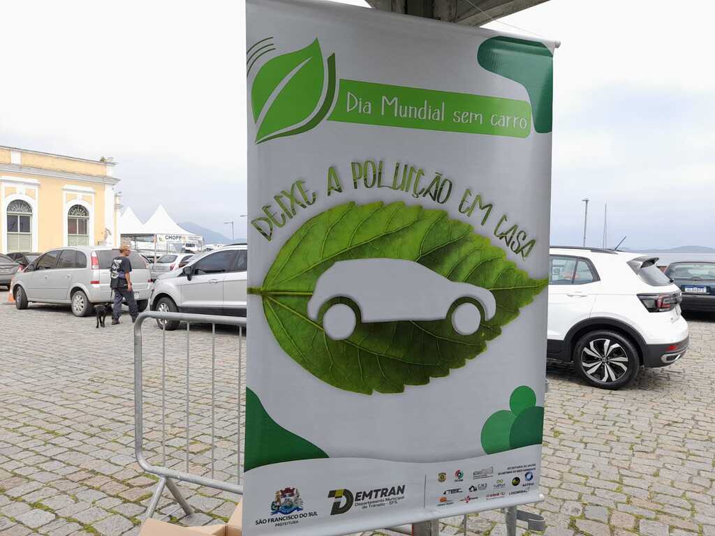 São Francisco do Sul realiza ação de conscientização pelo Dia Mundial Sem Carro