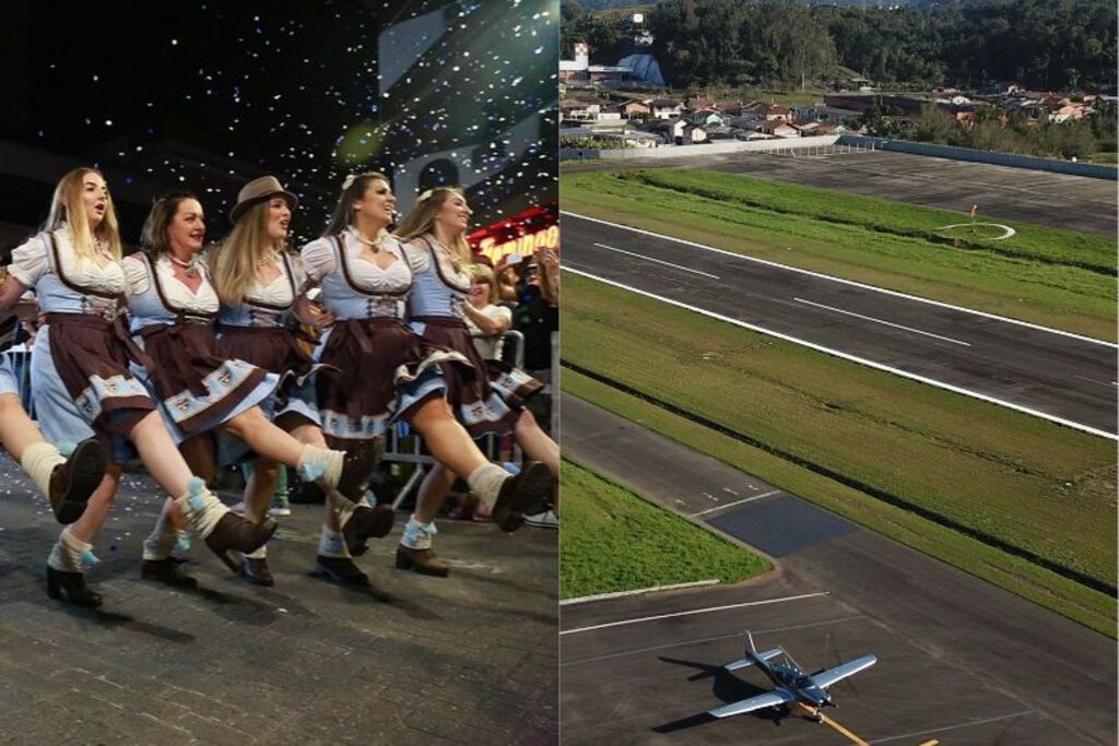 Aeroporto de Blumenau retoma operações de voos durante a Oktoberfest após mais de duas décadas