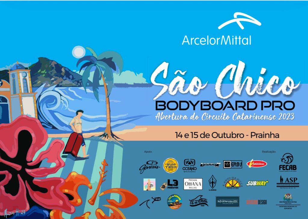 São Francisco do Sul sedia a abertura do Circuito Catarinense de Bodyboarding 2023