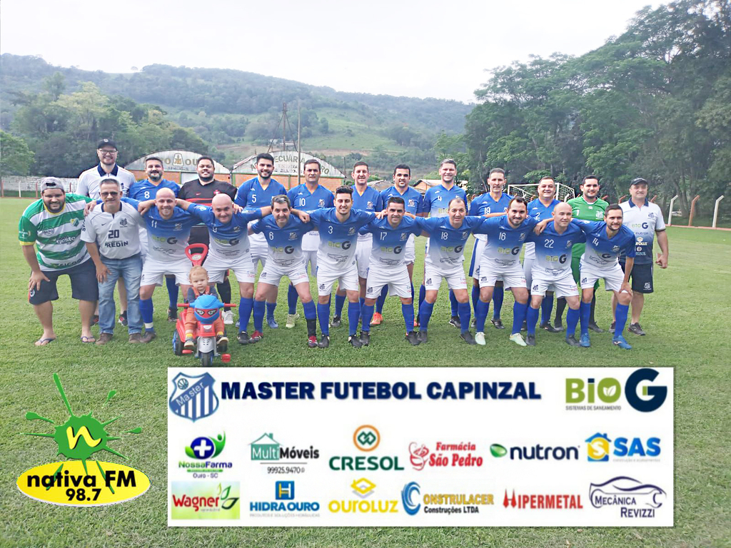 MASTER Futebol CAPINZAL em confraternização integração com desportistas de VACARIA