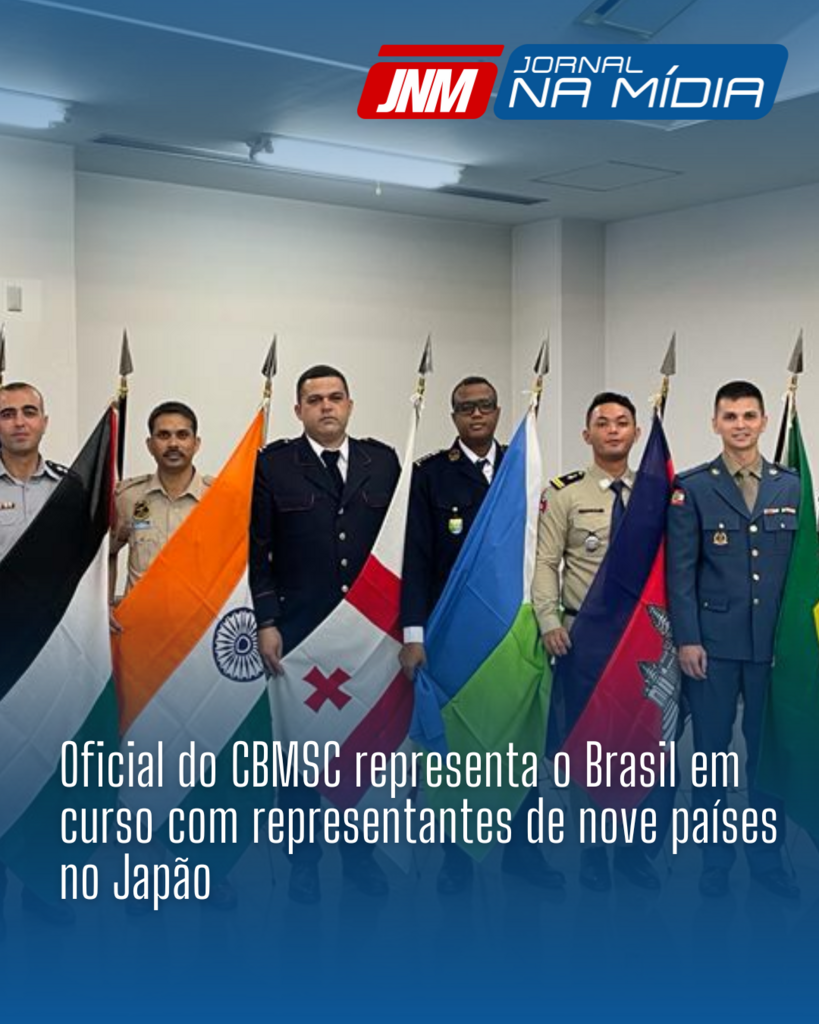 Oficial do CBMSC representa o Brasil em curso com representantes de nove países no Japão