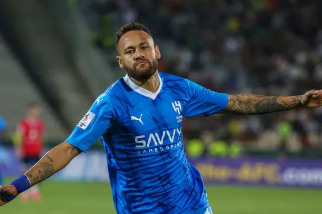  - Neymar gol Nassaji Mazandaran x Al-Hilal (Foto: Atta Kenare/AFP)