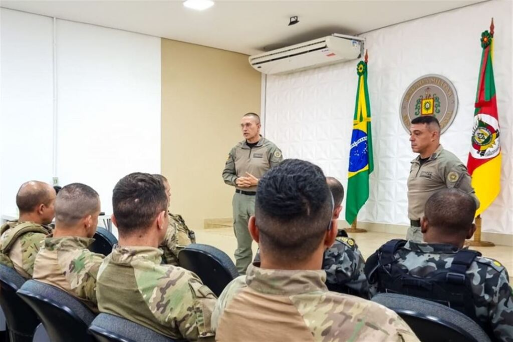 Foto: Brigada Militar - O Comando-geral da Brigada Militar reuniu-se com o efetivo que atuará na operação