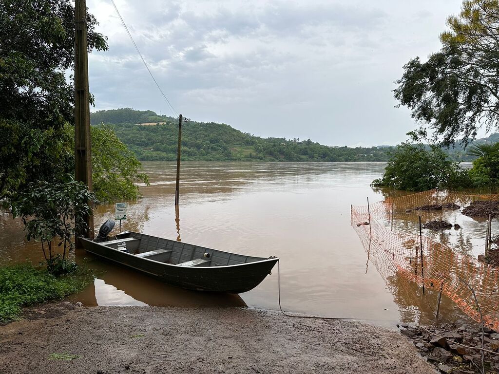 Nível do rio Uruguai aumentou 28 cm na última hora em Itapiranga