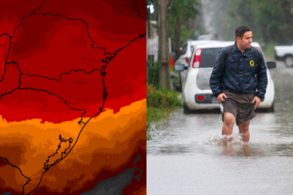  - Trégua na chuva tem prazo para acabar com chegada de uma nova frente fria – Foto: MetSul e Leo Munhoz/Colagem/ND