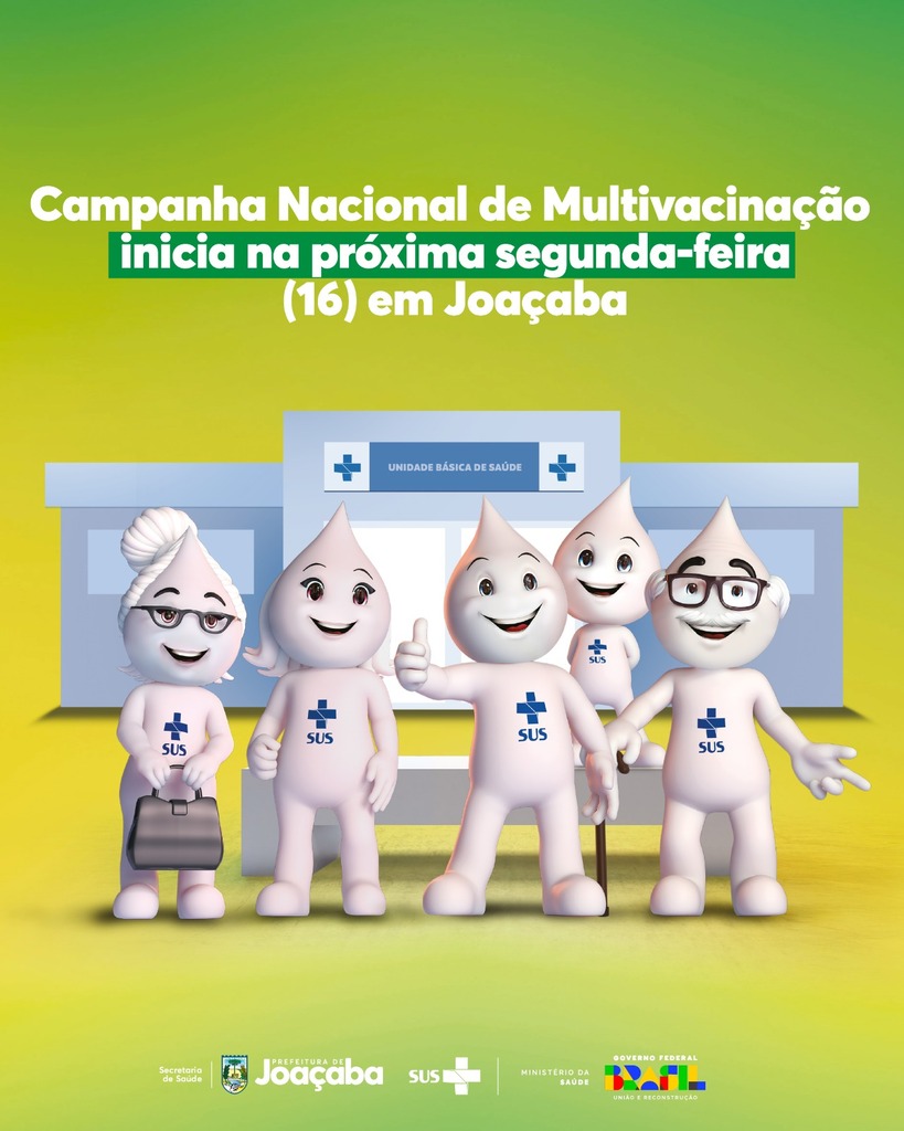 Campanha Nacional de Multivacinação iniciou na segunda-feira (16) em Joaçaba