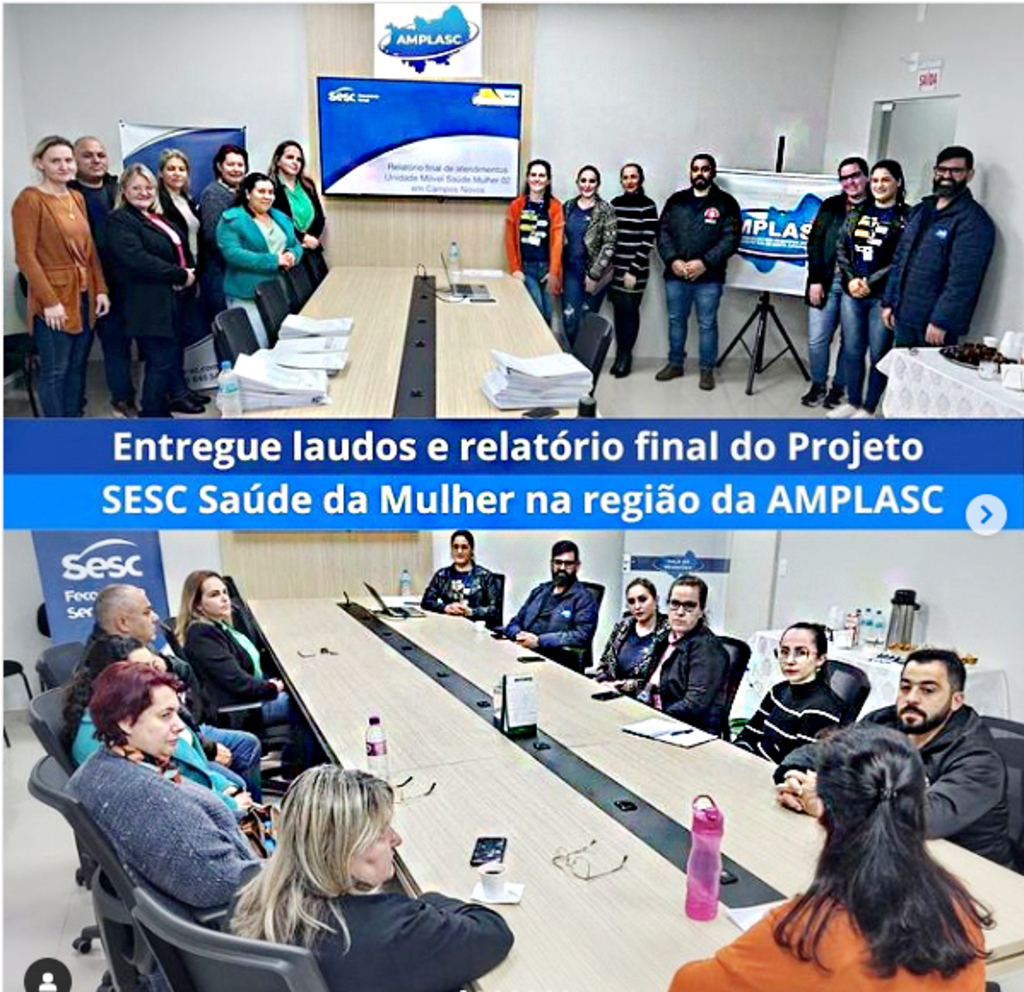 Entregue laudos e relatórios final do Projeto SESC Saúde da Mulher na região da Amplasc